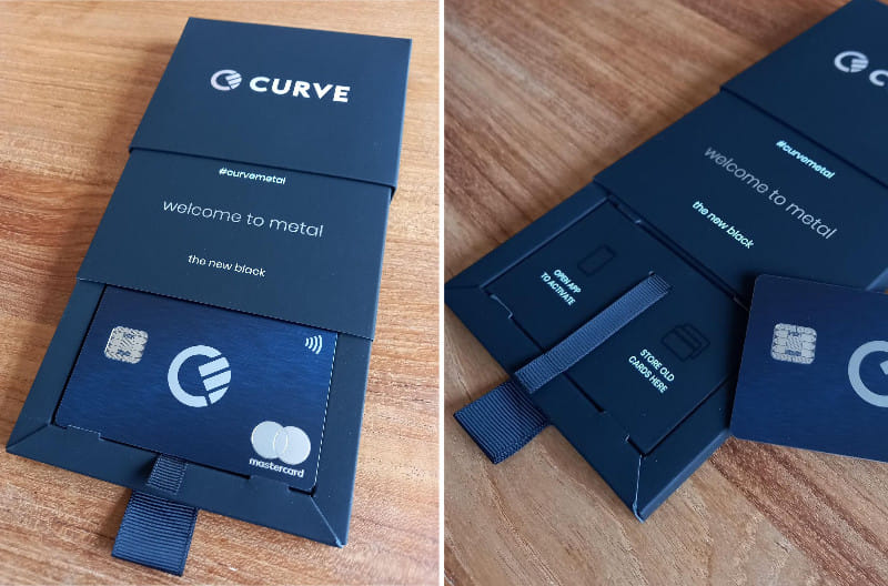 Coffret déployant de la carte Curve Métal