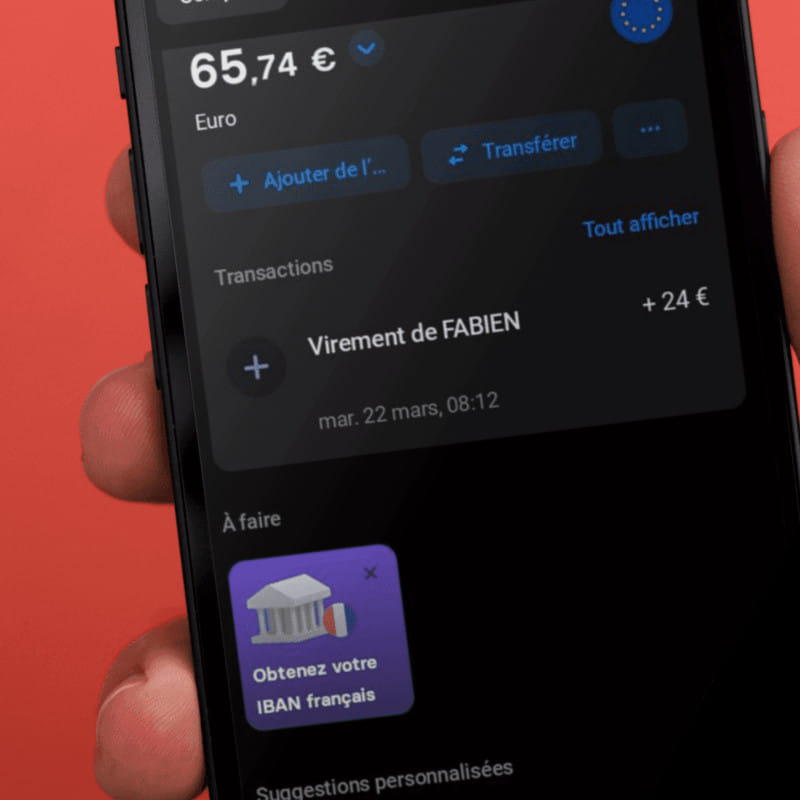 Obtenez un IBAN français simplement avec Revolut.