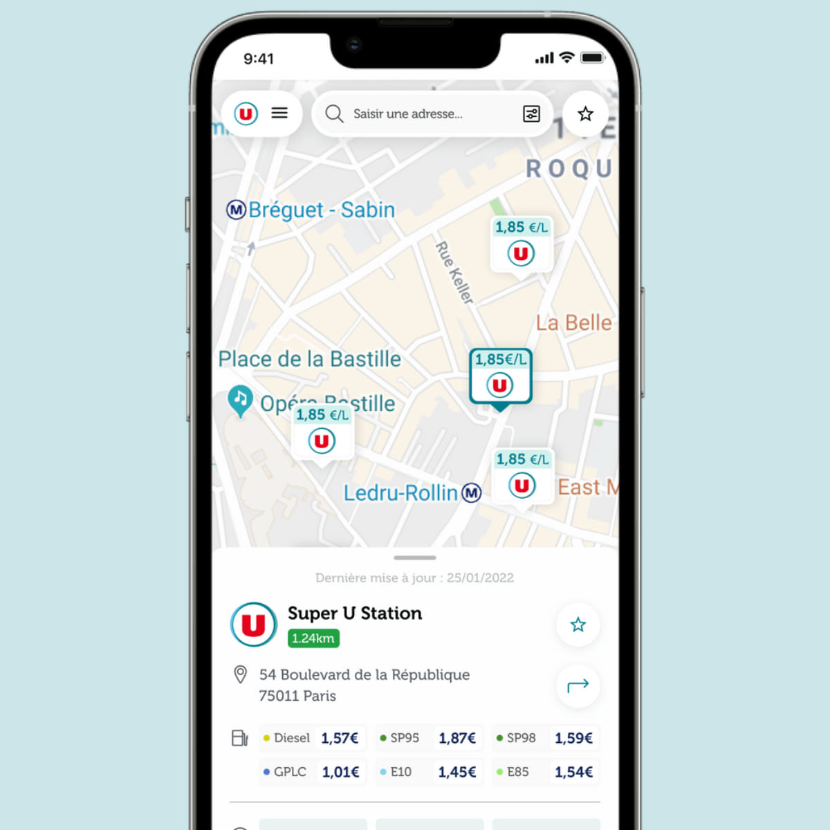 Application Carte Carburant Pro U Station
