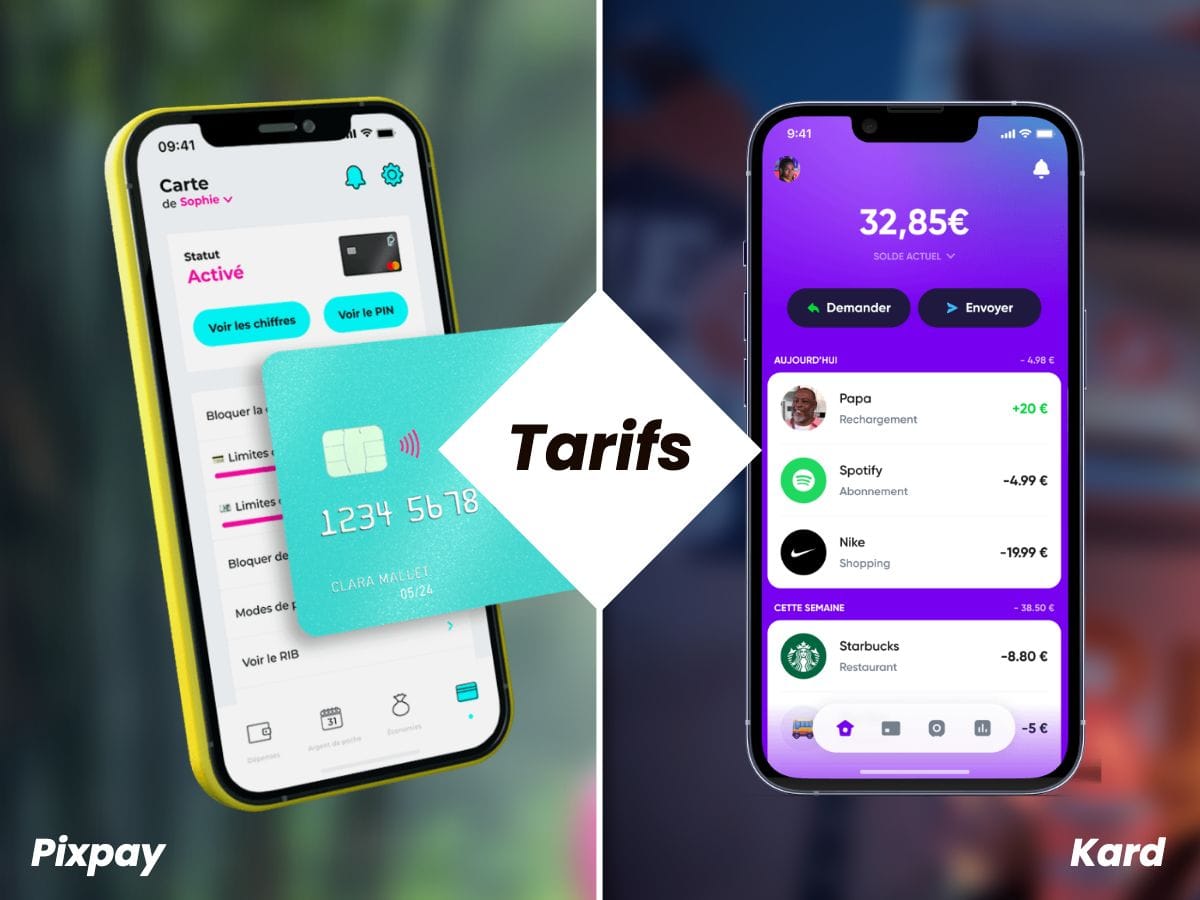 Comparatif des tarifs Pixpay et Kard