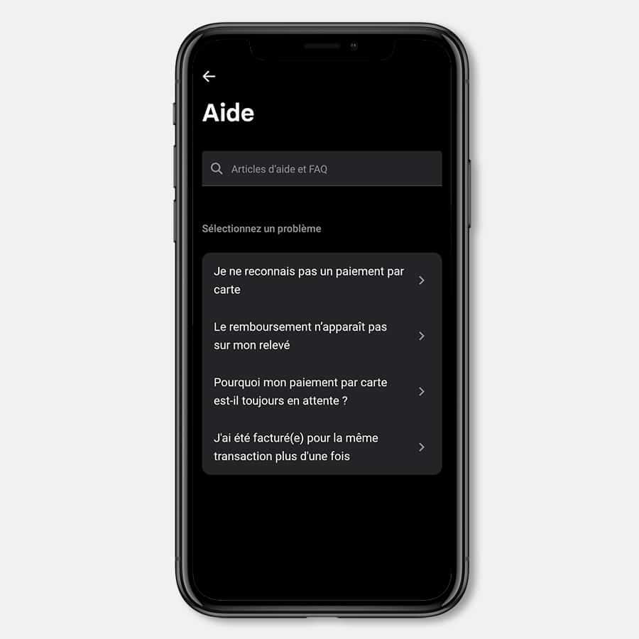 La FAQ de Revolut est aussi disponible dans l'application
