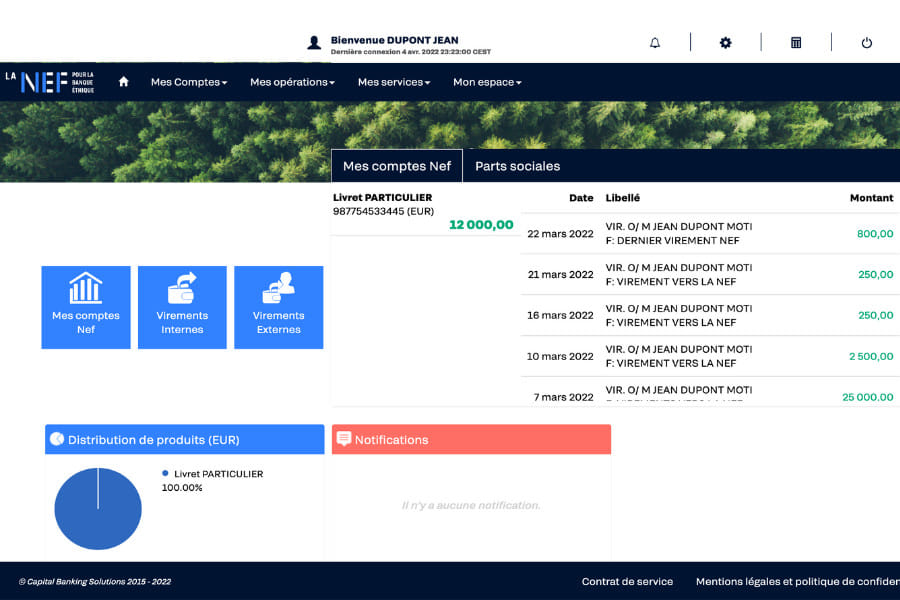 Espace client la NEF