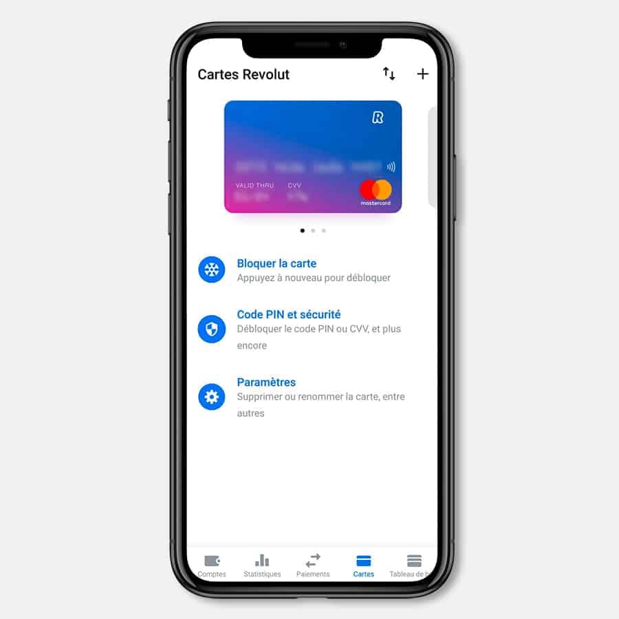 Bloquer sa carte bancaire depuis l'application Revolut