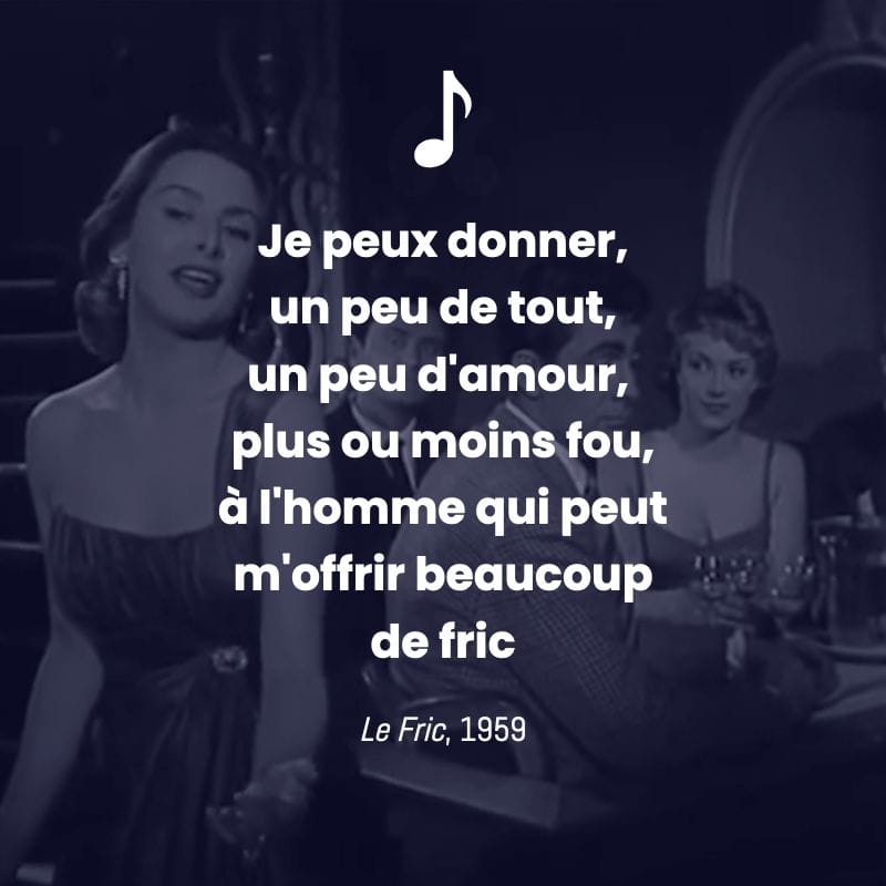 Le Fric, 1959