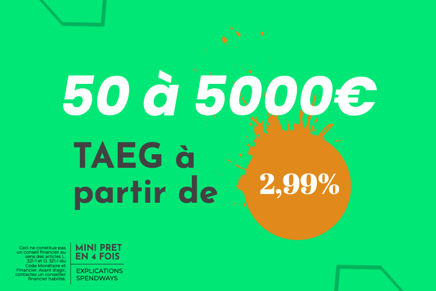 montant d'un mini prêt 4 fois compris entre 50 et 50000 euros