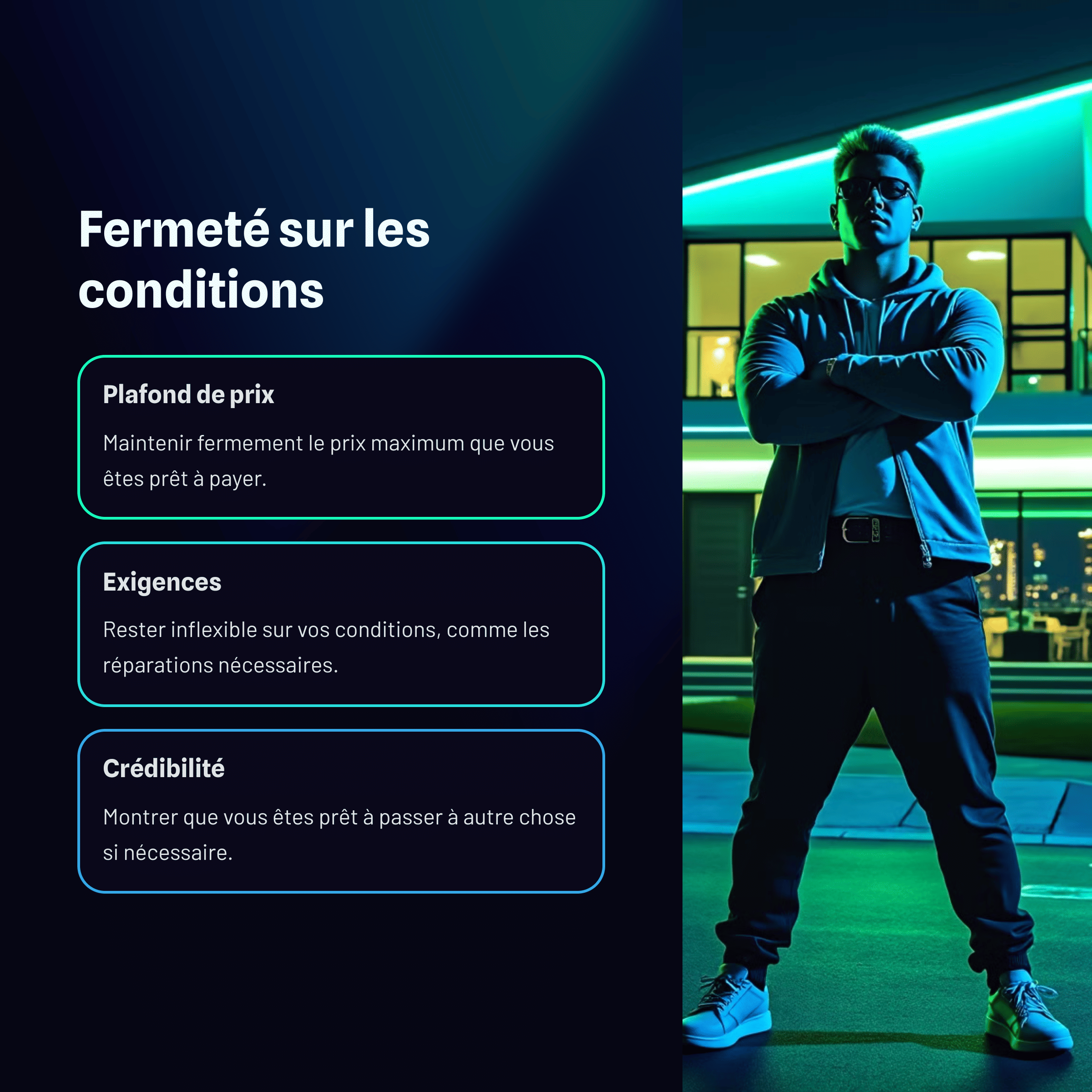 Fermeté sur les conditions