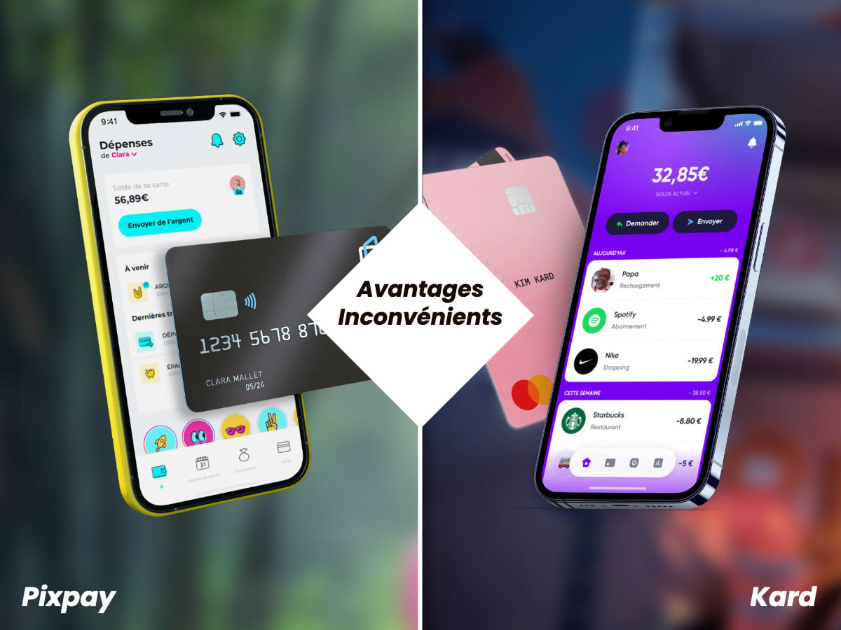 Avantages et inconvénients Pixpay et Kard