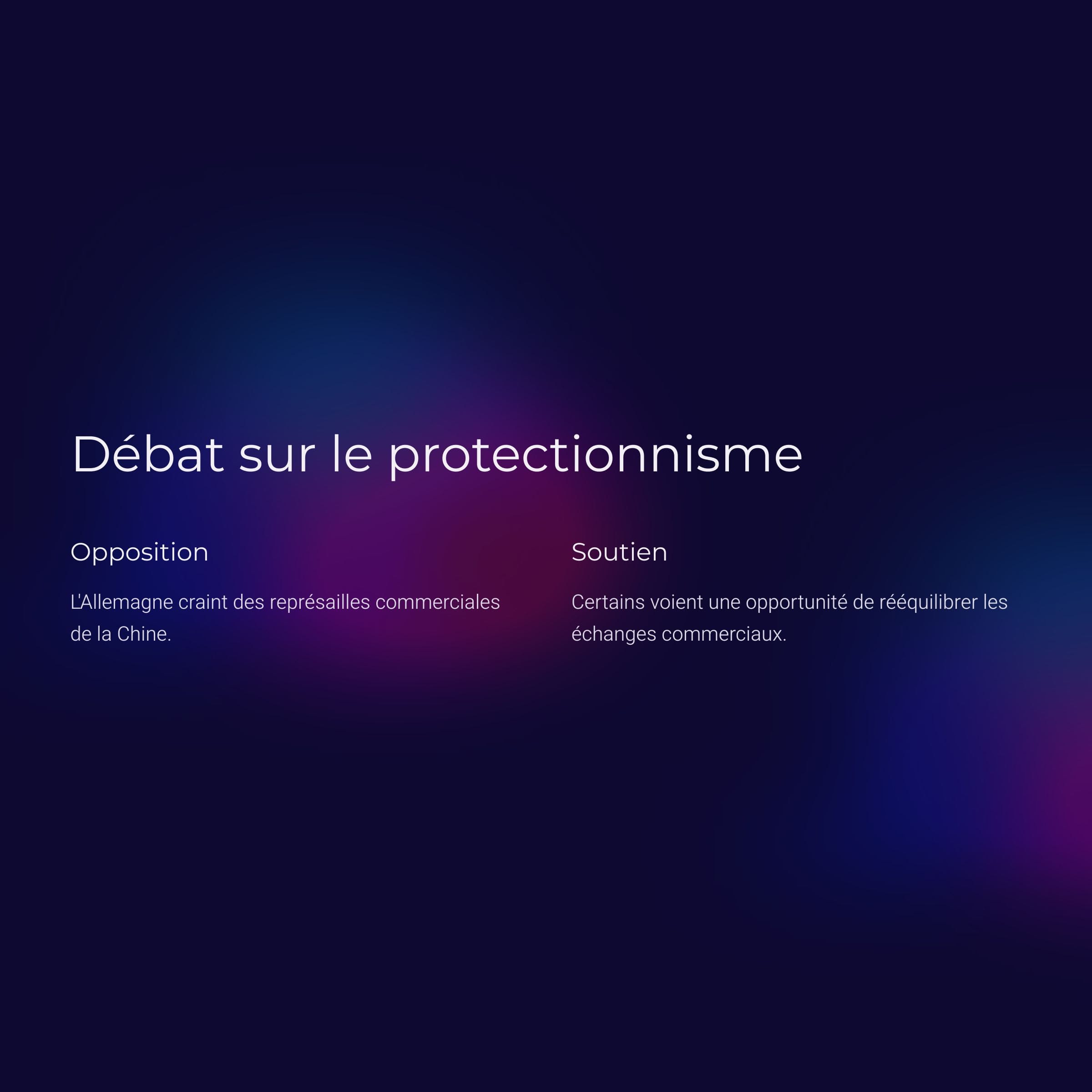 débat sur le protectionnisme