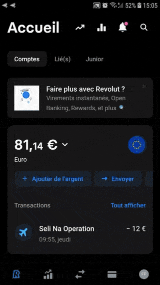 Contacter le support depuis une le détail d'une opération