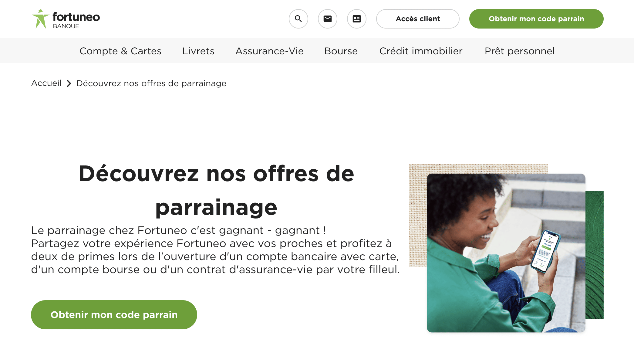 parrainage client fortuneo