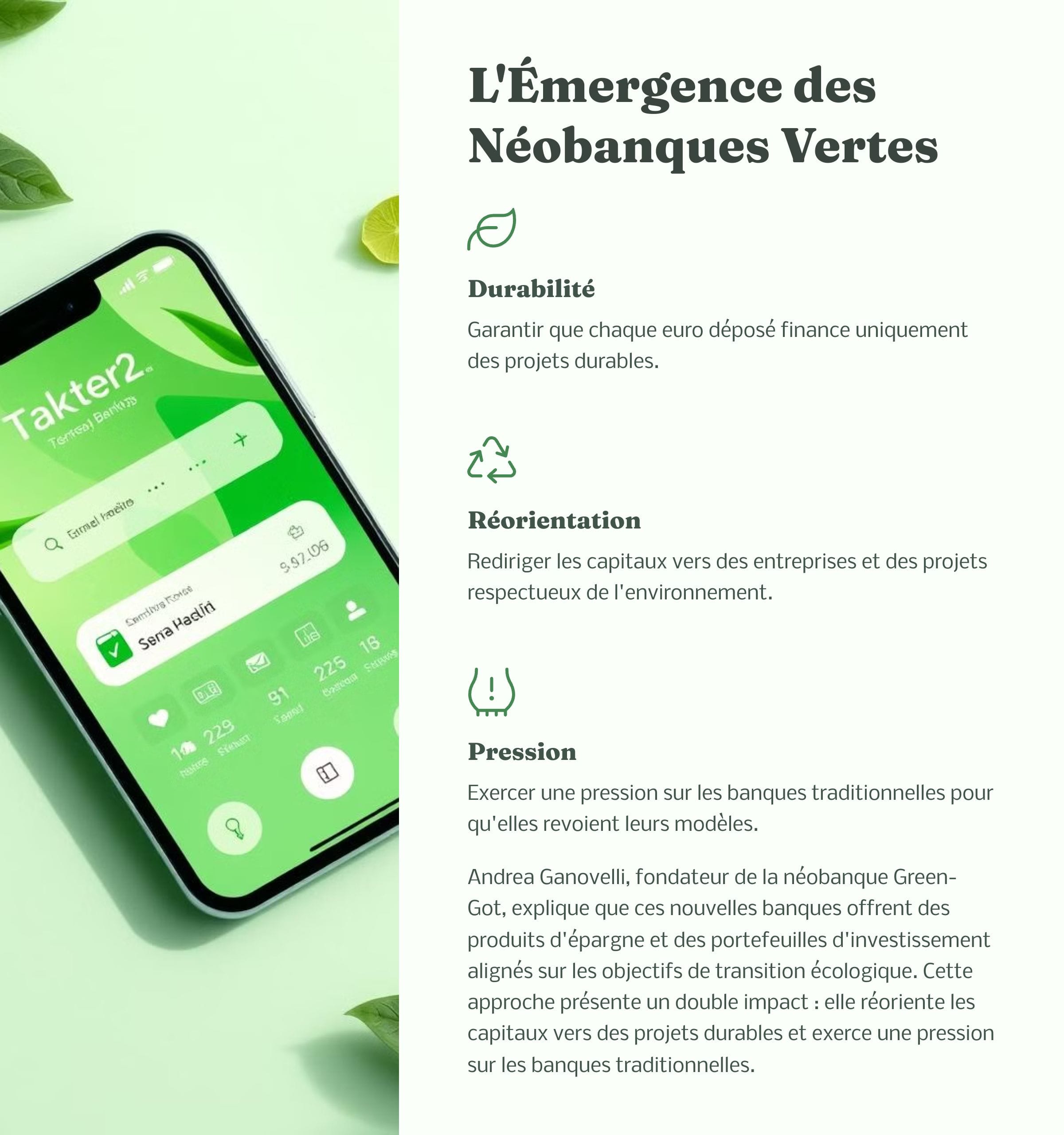 L'émergence des néobanques vertes