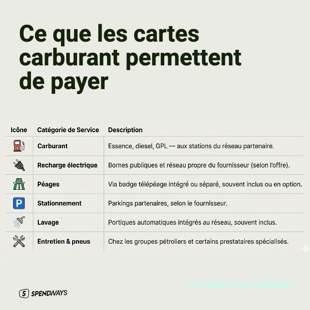 Carte Carburant Permettent Payer