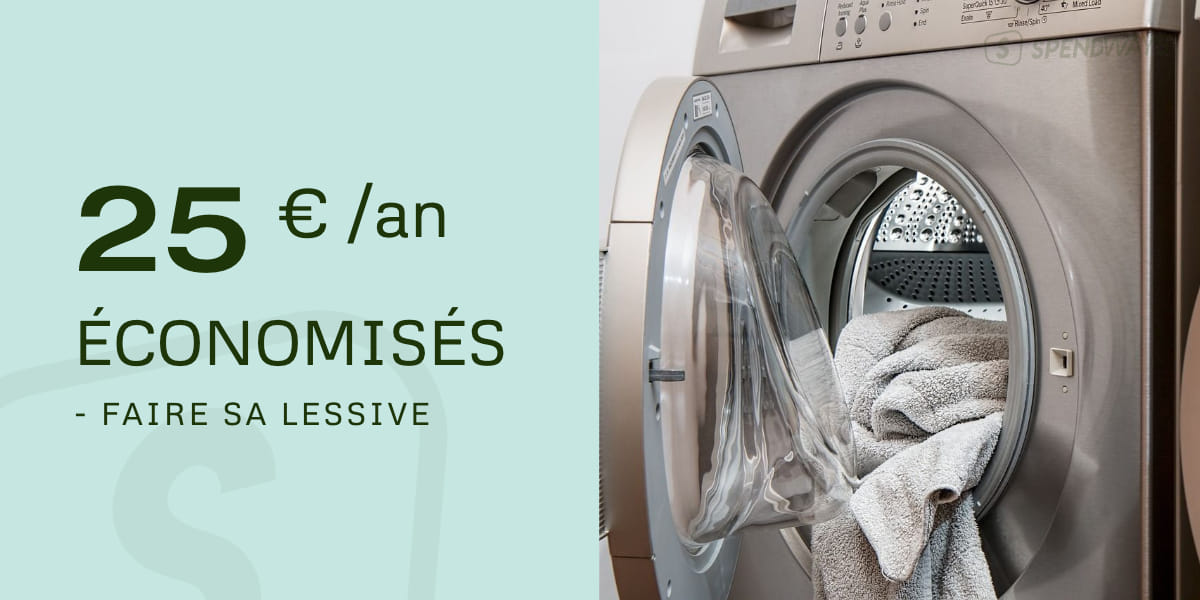 économiser 25 euros par an en faisant sa lessive